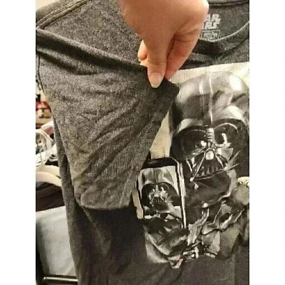 Star Wars Gray Darth Vader Medium T-Shirt CR3 - Picture 5 of 5